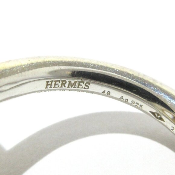 Auth HERMES Echappee - Silver 2******** Ring - Picture 8 of 8